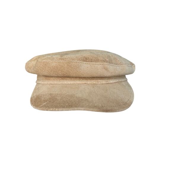 Vintage Leather Suede Beret Newsboy Gatsby Hat from Olive Qique Made in USA EUC - Picture 2 of 10